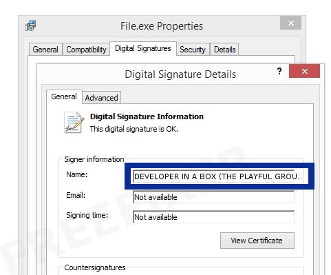 Screenshot of the DEVELOPER IN A BOX (THE PLAYFUL GROUP PTY LTD) certificate